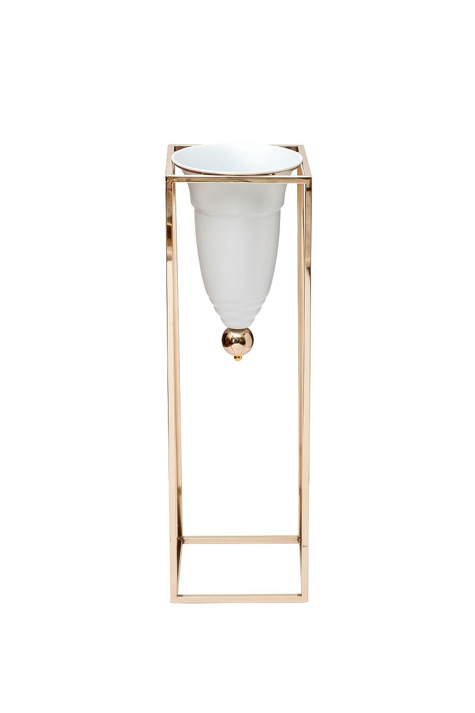 Фото Подставка под цветы d24*80cм, цвет золото (TT-00008792) - интернет-магазин МегаТерем в Москве