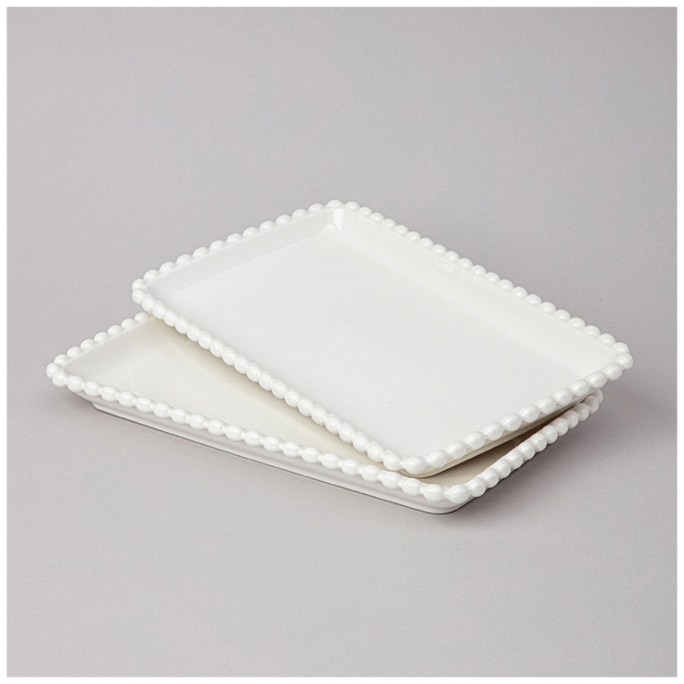 Фото Набор блюд lefard pearl прямоуг. 2 шт. 25*14,5*2,5 см (761-100)  - интернет-магазин МегаТерем в Москве