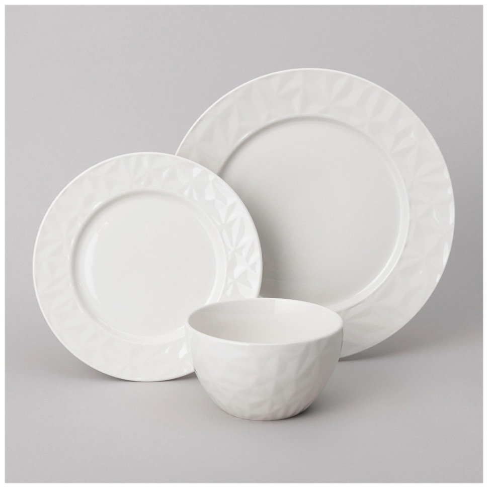 Фото Набор посуды обеденный на 4 пер. 12 пр. 700 мл 27,5х27,5х2,2, 20,8,2х20,8х1,2, 13,5х13,5х8см Lefard (191-292) - интернет-магазин МегаТерем в Москве