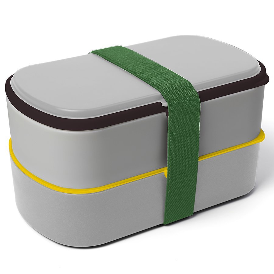 Фото Ланч-бокс с приборами food time, 1 л, серый (74929) - интернет-магазин МегаТерем в Москве