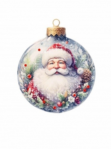 Фото Новогодний шар Волшебные мгновения с кристаллами Swarovski (3126) - интернет-магазин МегаТерем в Москве