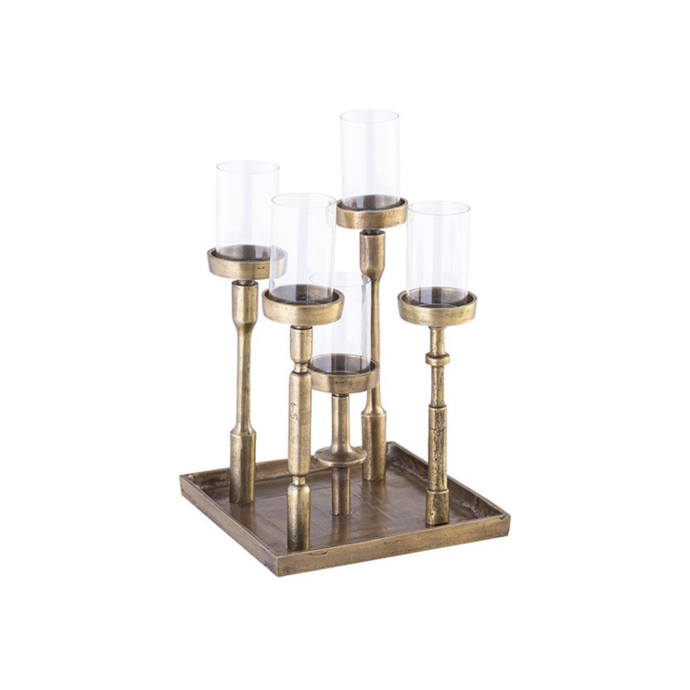 Фото Подсвечник 24708-30, металл, brass antique, ROOMERS FURNITURE - интернет-магазин МегаТерем в Москве