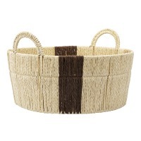 Корзина плетеная круглая bodhran chocolate из коллекции ethnic, размер s (77221)