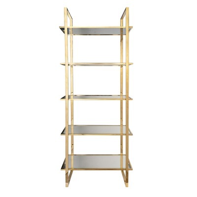 Стеллаж прозр.стекло/золото...
