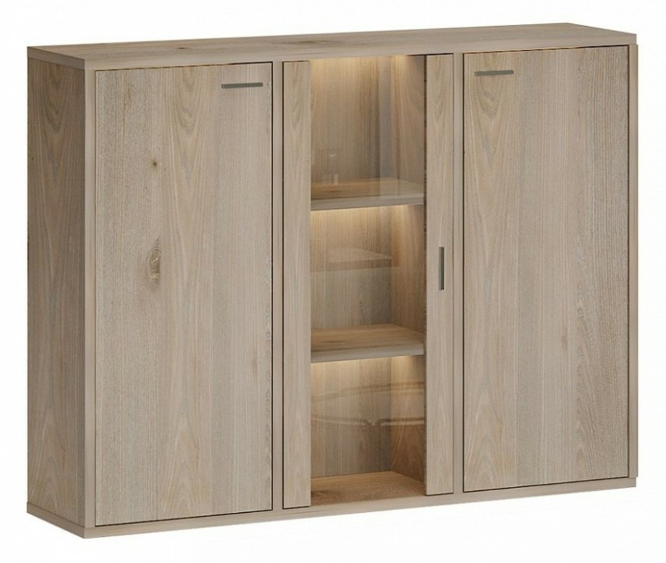 Фото Тумба-витрина Домино СУ(ш3в1)+2ФГ+1ФС MER_SUsh3v1-2FG-1FS-N-nelson - интернет-магазин МегаТерем в Москве