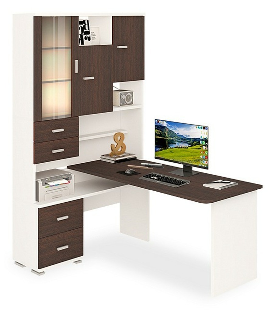 Фото Стол компьютерный Домино СР-620/160 MER_SR-620-160_BEVV-LEV - интернет-магазин МегаТерем в Москве