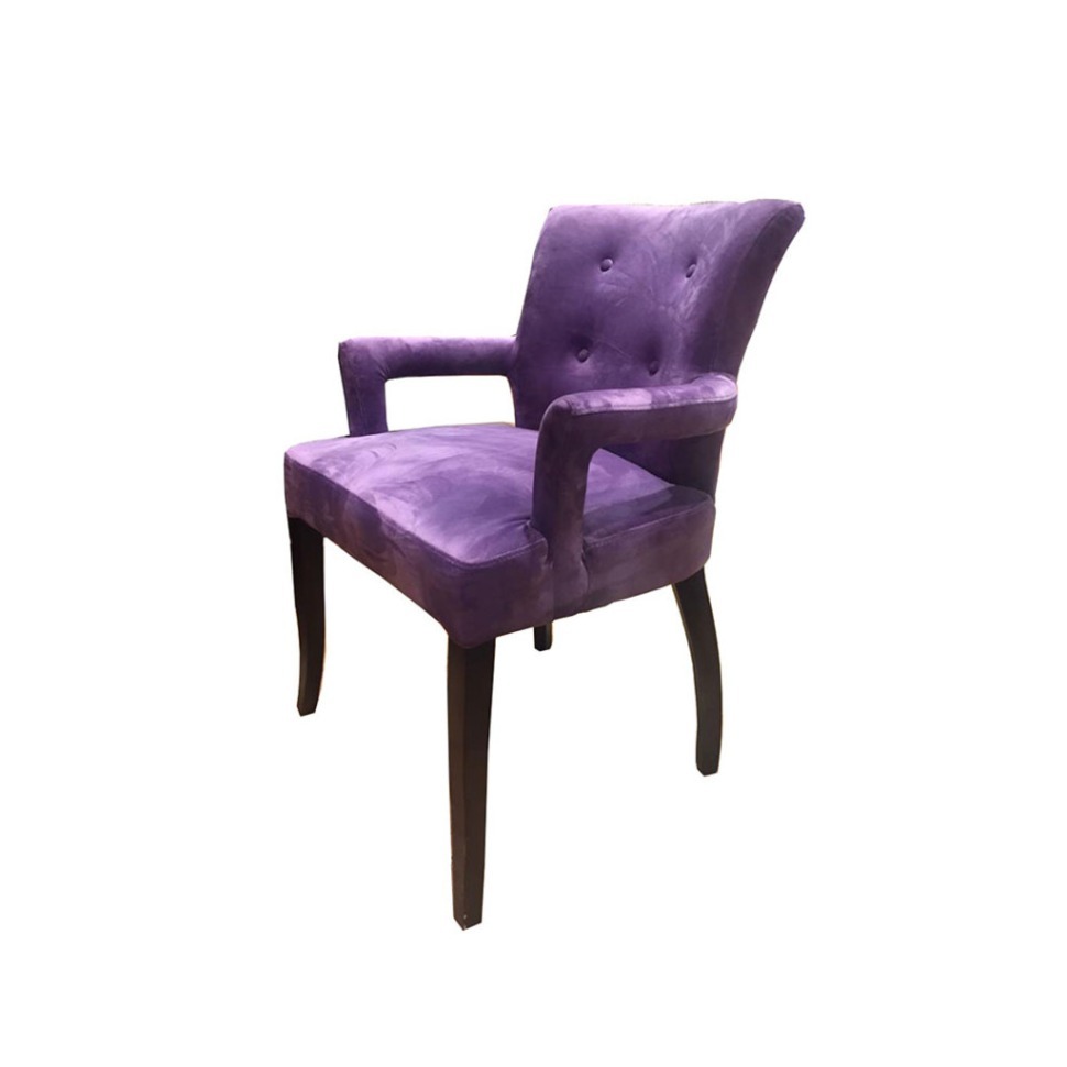 Фото Полукресло Миледи DC0252A-01-1D/AR108-14, Массив дерева, бархат, Light Purple, ROOMERS FURNITURE - интернет-магазин МегаТерем в Москве