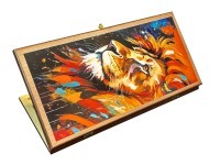 Нарды + Шашки Сирия Лев Король средние (Россия, дерево, 50 см), Partida (72448)