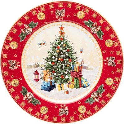Тарелка обеденная lefard "елка" 27 см красная (85-1705) 