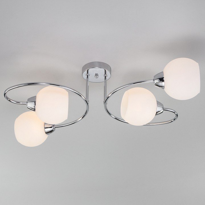 Фото Потолочная люстра Eurosvet Tulia 30136/4 хром EV_a052675 - интернет-магазин МегаТерем в Москве