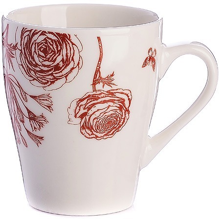 Фото Кружка 340 мл Пионы Red LORAINE (9-31227-4) - интернет-магазин МегаТерем в Москве