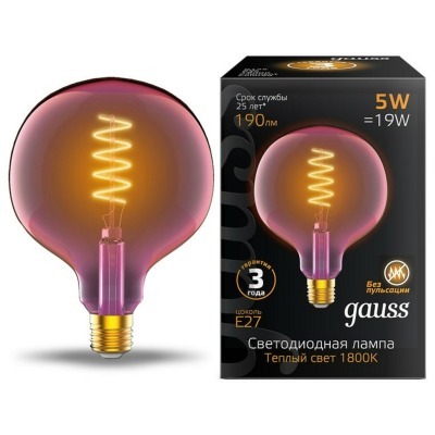Лампа светодиодная Gauss Colored E27 5Вт 1800K 1011802105 GA_1011802105