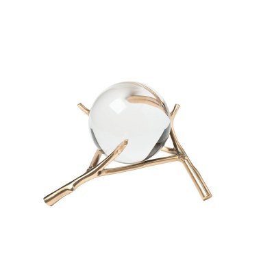 Шар декоративный стеклянный на подставке d20см, цвет золото (TT-00008793)