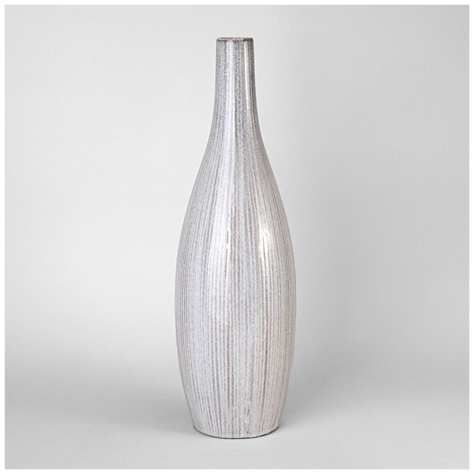 Фото Ваза керамическая 15*15*46,5 см  цвет: серый Lefard (374-165) - интернет-магазин МегаТерем в Москве
