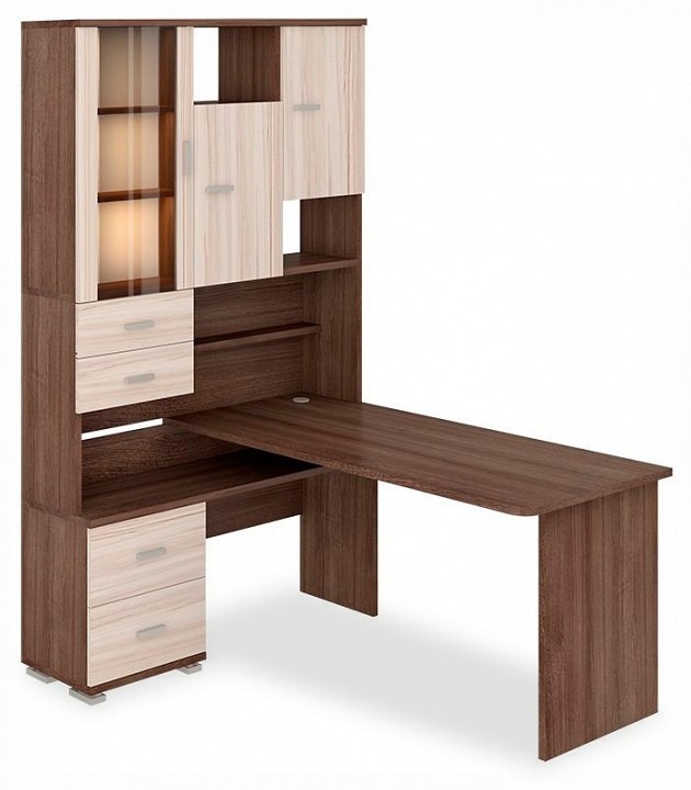 Фото Стол компьютерный Домино СР-620-160 MER_SR-620-160-SHKSH-CH-LEV - интернет-магазин МегаТерем в Москве