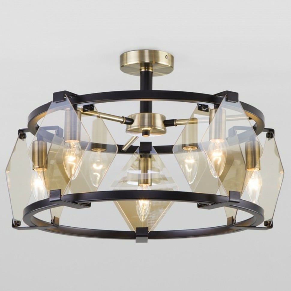 Фото Потолочная люстра Eurosvet Aragon 60116/5 черный EV_a049425 - интернет-магазин МегаТерем в Москве