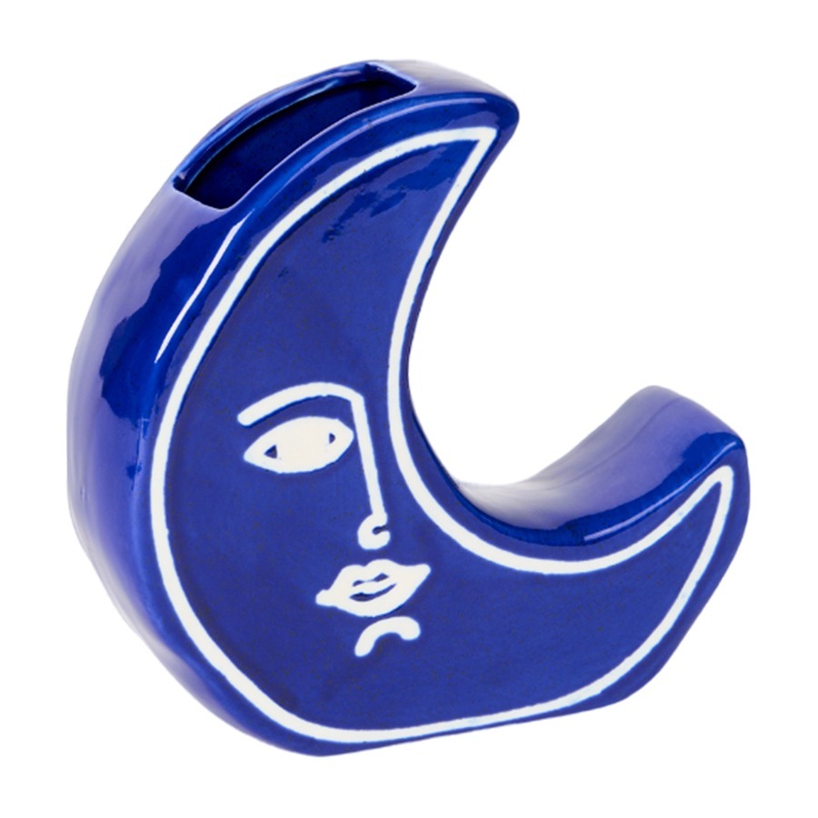 Фото Ваза для цветов moon, 18 см, синяя (75718) - интернет-магазин МегаТерем в Москве