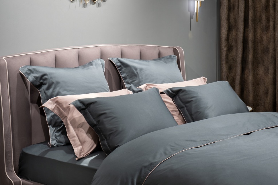 Фото Комплект наволочек сатин зеленый 50*70(2шт) (TT-00014159) - интернет-магазин МегаТерем в Москве