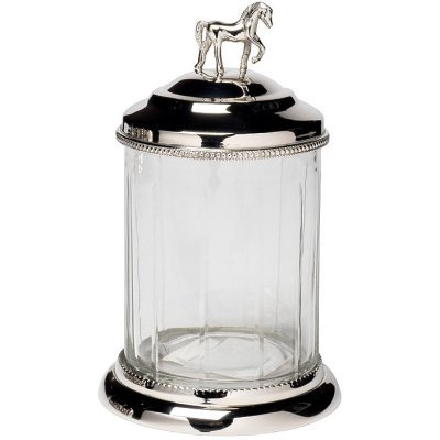 Емкость д/хранения "Horse" стекло/нерж.сталь d9,5*12см (TT-00006307)