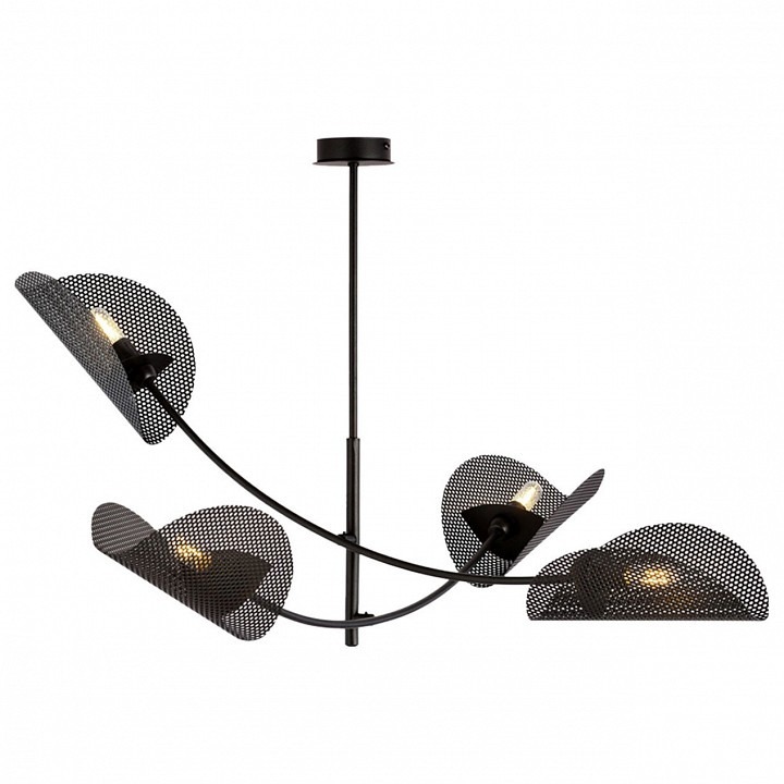 Фото Люстра на штанге Imex MD.8378 MD.8378-4-P-BK IMX_MD.8378-4-P-BK - интернет-магазин МегаТерем в Москве