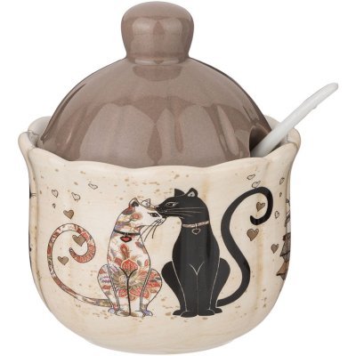 Сахарница agness "парижские коты" 10*11,5 см 240 мл (358-1737) 