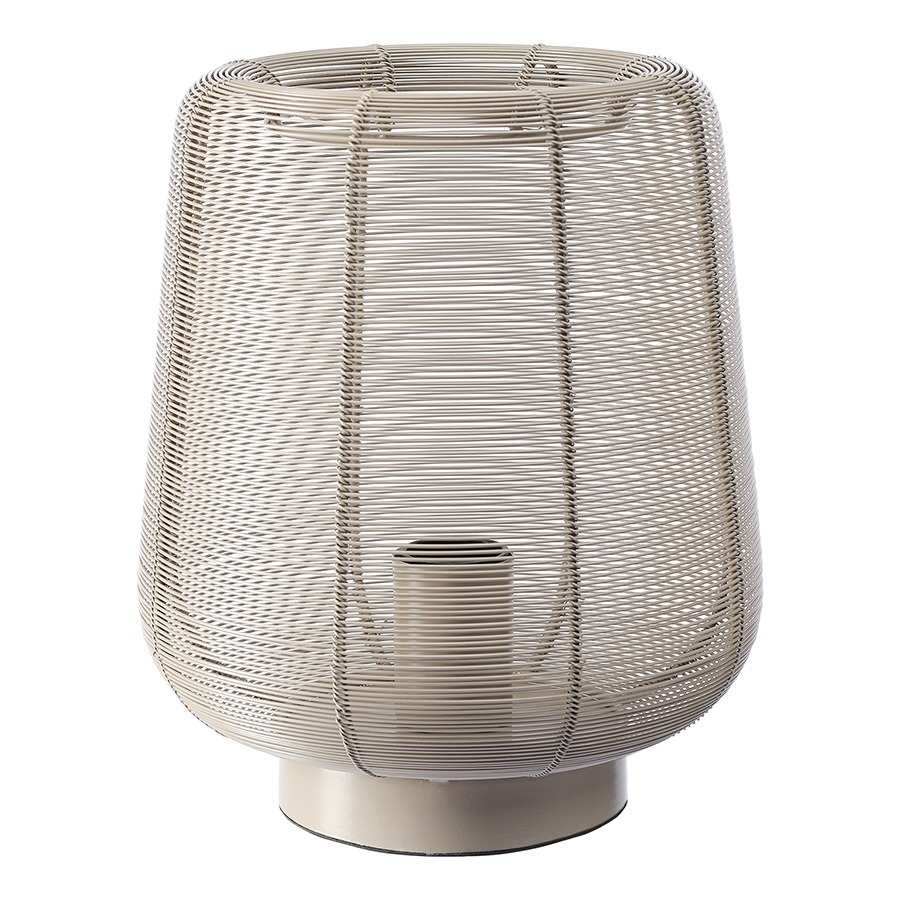 Фото Лампа настольная vinger, D22х26 см, бежевая (77694) - интернет-магазин МегаТерем в Москве