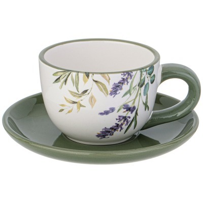 Чайная пара agness "лаванда" 15*7 см 220 мл (358-2153) 