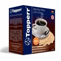 Фильтр TOPPERR №4 для кофеварок бумажный неотбеленный 200 штук 3046 456421 (94168)
