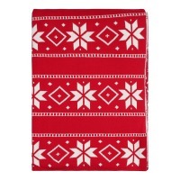 Плед из хлопка с новогодним рисунком frostwork из коллекции new year essential, 130x180 см (79342)