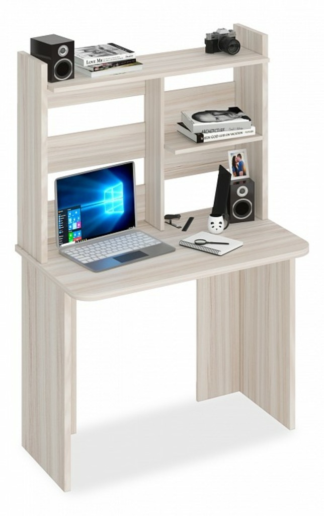 Фото Стол компьютерный Домино Lite СКЛ-Прям100Р+НКЛ-100 MER_SKL-Pryam100Rbez_tumby-NKL-100_K - интернет-магазин МегаТерем в Москве