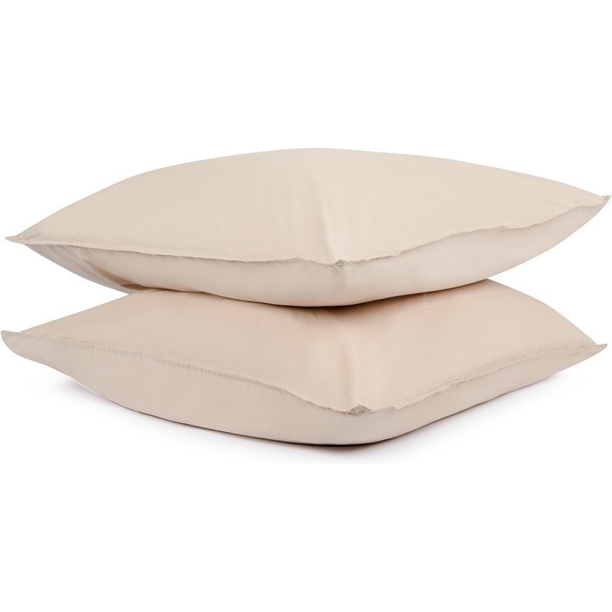 Фото Набор из двух наволочек бежевого цвета из органического стираного хлопка из коллекции essential, 70х70 см (69378) - интернет-магазин МегаТерем в Москве