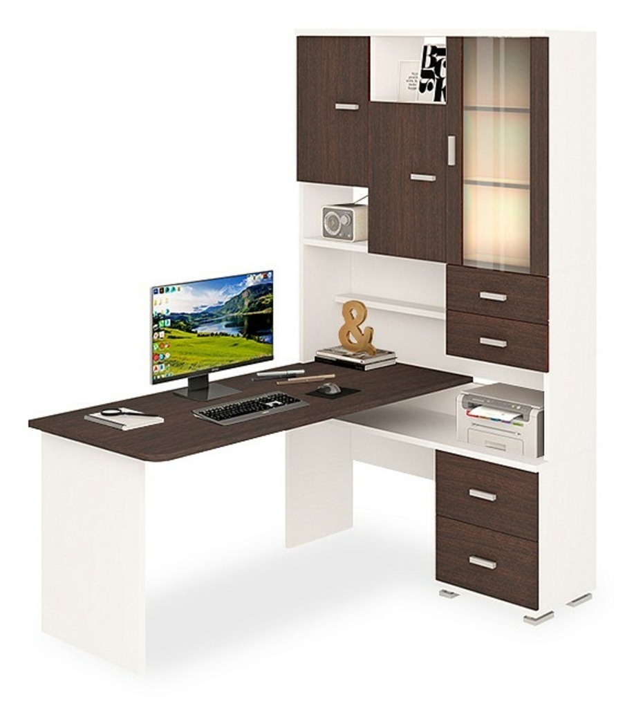 Фото Стол компьютерный Домино СР-620/160 MER_SR-620-160_BEVV-PRAV - интернет-магазин МегаТерем в Москве