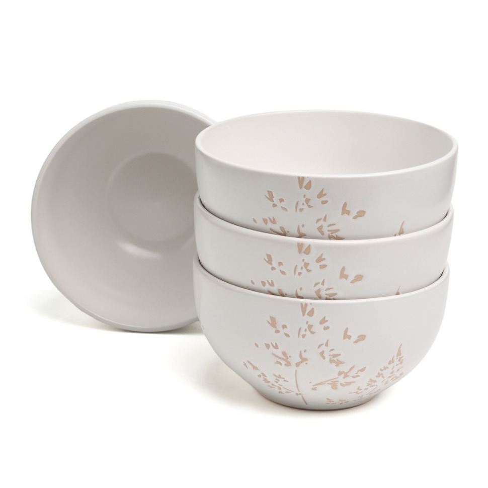 Фото Набор салатников bronco grasses 4 шт. диаметр=14 см (191-340-1)  - интернет-магазин МегаТерем в Москве