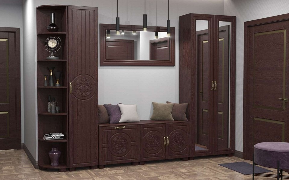 Фото Стенка для прихожей Монблан KOM_Monblan_system_2 - интернет-магазин МегаТерем в Москве