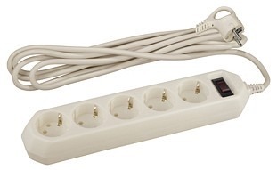 Фото Удлинитель с выключателем Эра  USF-5es-5m-I ER_B0019739 - интернет-магазин МегаТерем в Москве