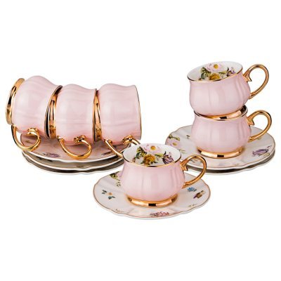 Кофейный набор lefard "пинк" на 6 пер. 12 пр. 100 мл (275-1077) 