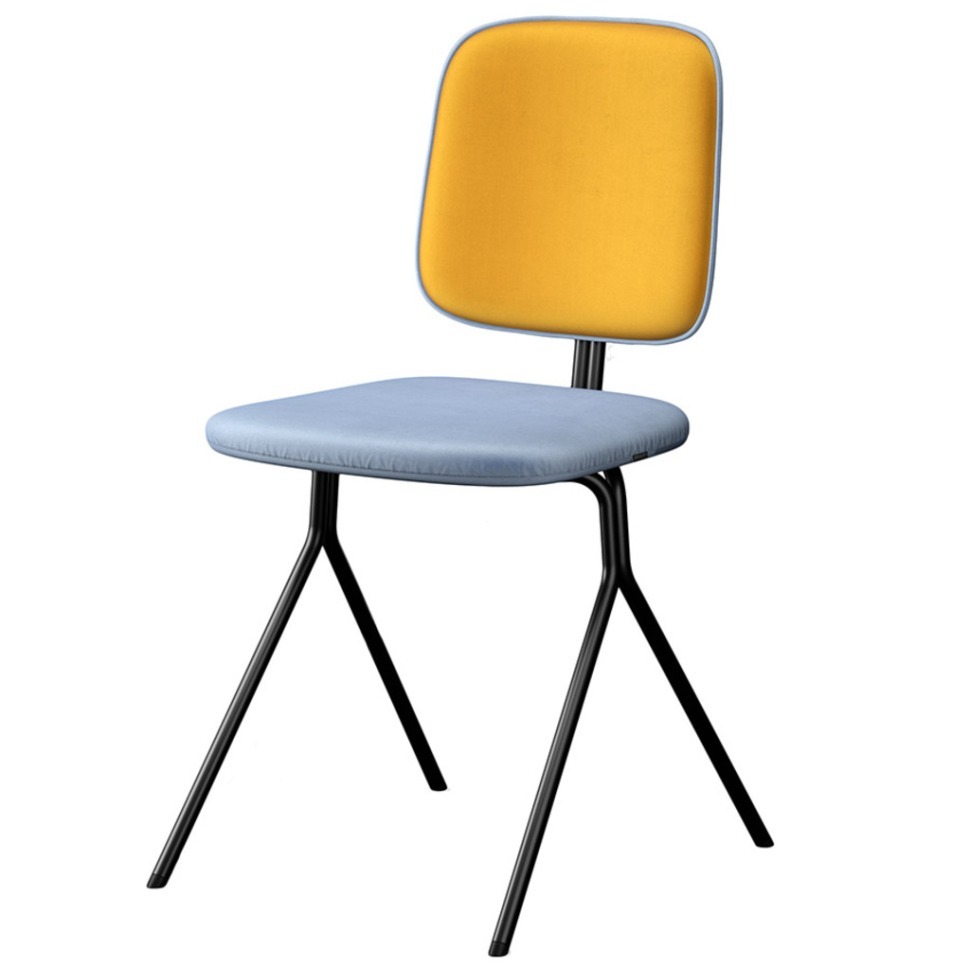 Фото Стул ror, y, велюр, черный/голубой/желтый (75287) - интернет-магазин МегаТерем в Москве