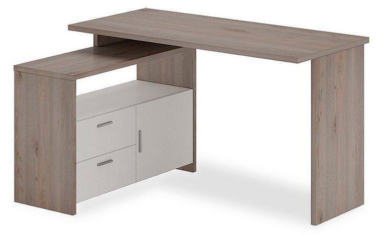 Фото Стол письменный Домино Lite СКЛ-ПРЯМ130+ТБЛ MER_SKL-PRYAM130-TBL_NBE - интернет-магазин МегаТерем в Москве