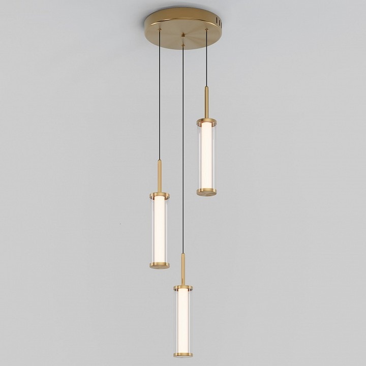Фото Подвесной светильник Eurosvet Stark 50386/3 LED латунь EV_a067954 - интернет-магазин МегаТерем в Москве