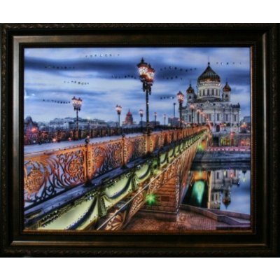 Картина Патриарший мост с кристаллами Swarovski (1590)