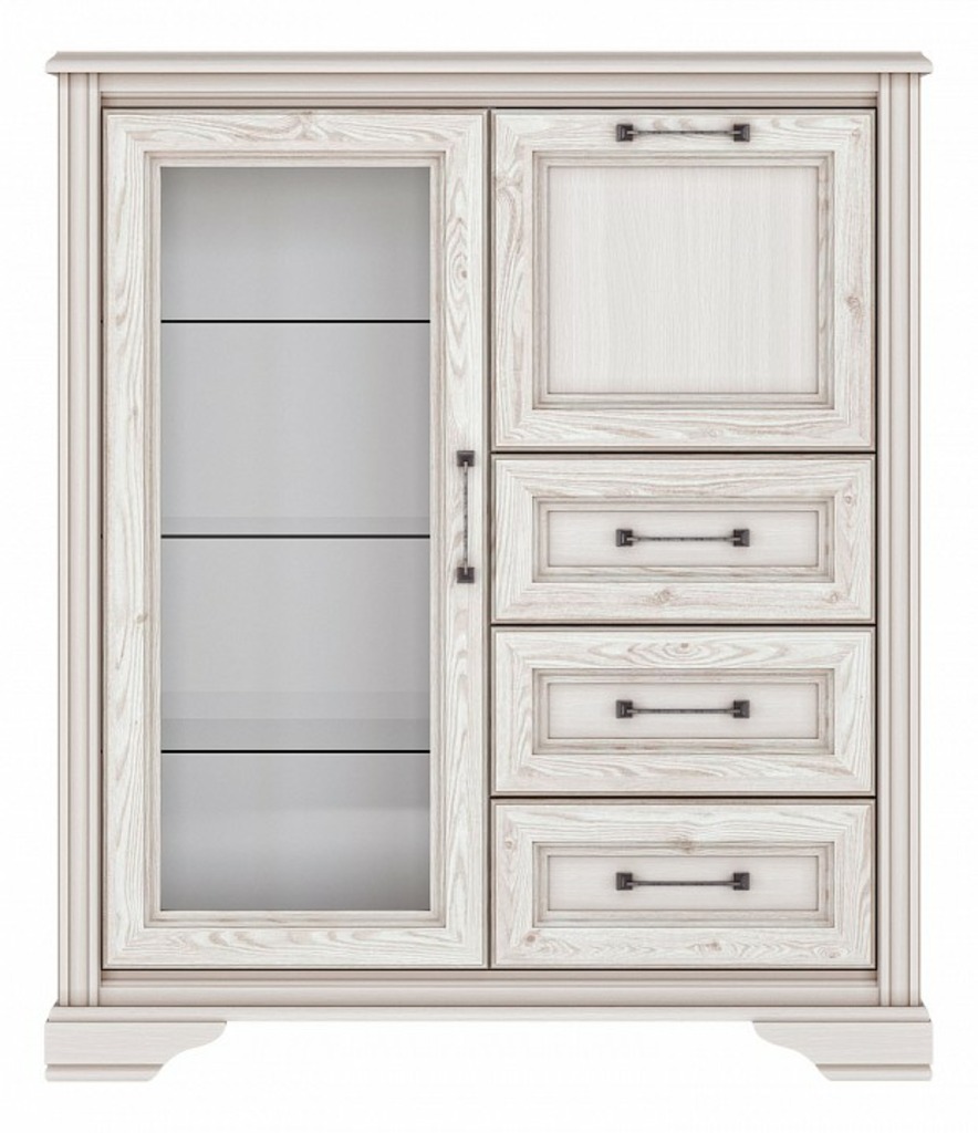 Фото Тумба-витрина Стилиус B169-KOM1W1B3S BRW_UT-70005279 - интернет-магазин МегаТерем в Москве