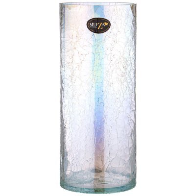 Ваза цилиндр "cracle  white" диаметр 14,6 см высота 35 см Muza (380-628)