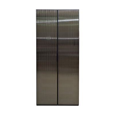 GD-10012-6 Шкаф Alto двухд c выдвиж ящик, цвет серый Кобальт, дверцы стекло(рифленое) 100*57*228.5см (TT-00013910)