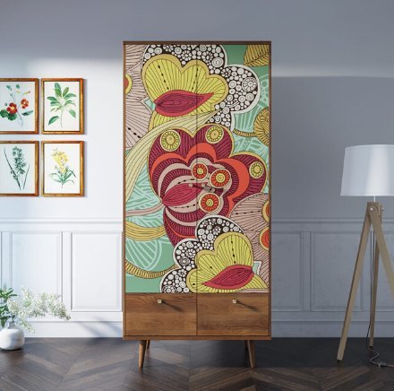 Фото Шкаф двухстворчатый Berber принт 6 арт BB16/Print_06-ET - интернет-магазин МегаТерем в Москве