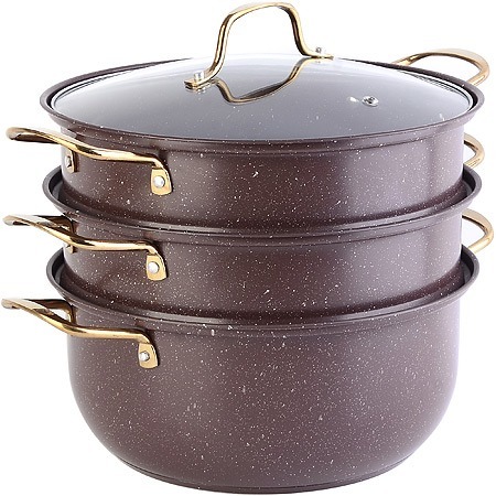 Фото Мантоварка 3-х ярусная 7,6 л 32 см MAYER BOCH (31255) - интернет-магазин МегаТерем в Москве