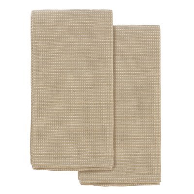 Набор из двух кухонных вафельных полотенец  бежевого цвета из коллекции essential, 50х70 см (73524)