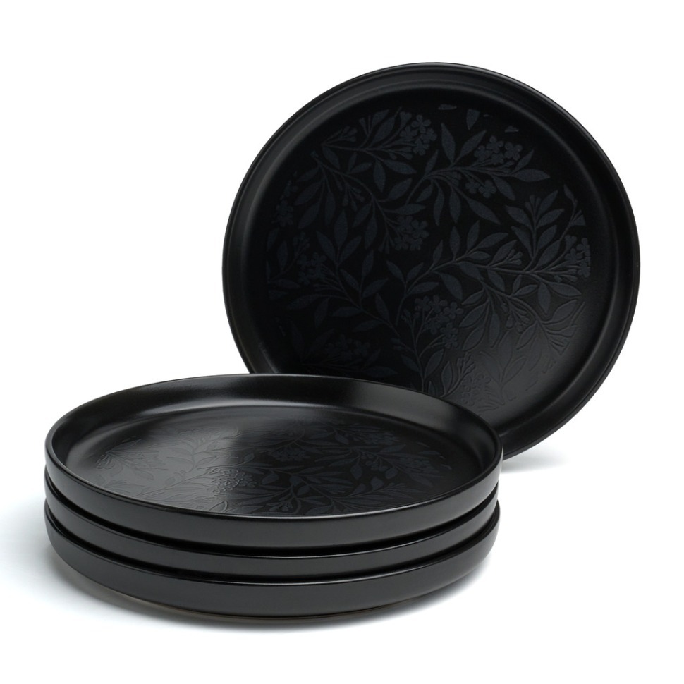 Фото Набор тарелок закусочных bronco choice black 20,5 см 4шт (191-358-1)  - интернет-магазин МегаТерем в Москве