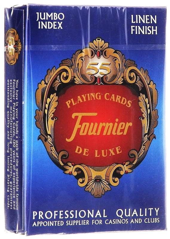 Фото Карты Fournier no 818 g - linen finish blue (64707) - интернет-магазин МегаТерем в Москве