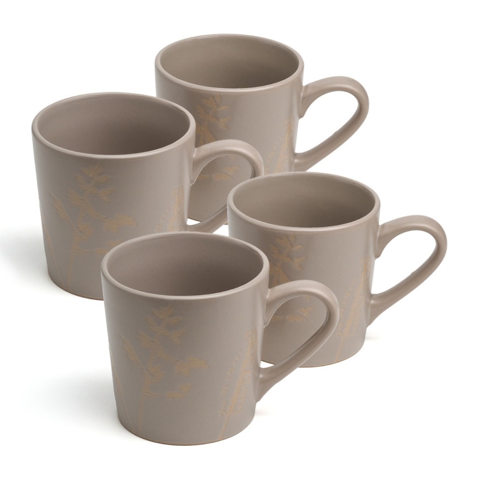 Фото Набор кружек bronco grasses 4 шт. 400 мл (191-341-1)  - интернет-магазин МегаТерем в Москве