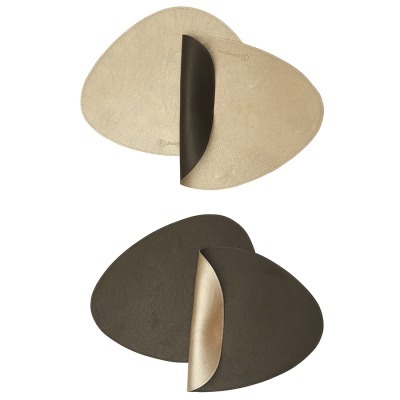 Набор из 4-х двухсторонних сервировочных салфеток drop, 33х41 см, коричневый/карамельный (79236)